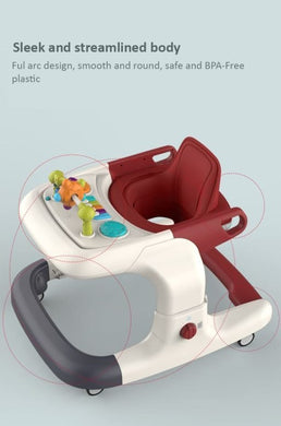 Baby Walker With Music, Push Walker, Feeding Table and Interactive Toys (ABC-288) - Kyemen Baby Online