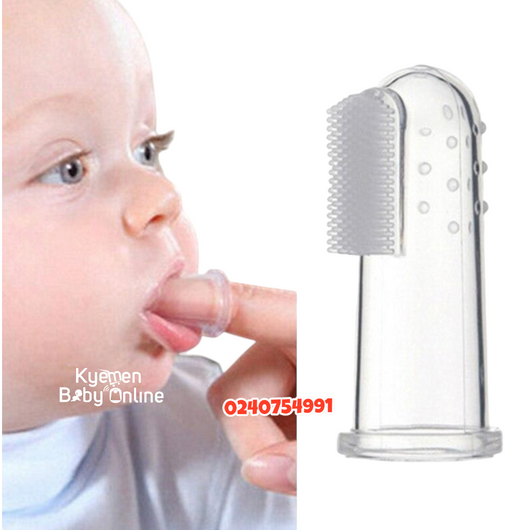 Tongue Cleaner / Finger Toothbrush / Silicon brush (Dr Annie's) 0m+ - Kyemen Baby Online