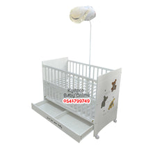Load image into Gallery viewer, Baby Wooden Cot With Drawer (TM716) Baby Bed (Showroom Display)
