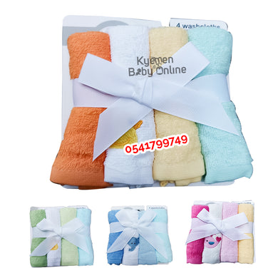 Baby Face Towels / Mouth Towel / Washcloth (4pcs) Just For Baby - Kyemen Baby Online