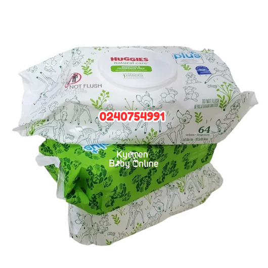Baby Wipes (Huggies Plus+) (64pcs)