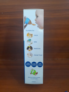 Baby Bottle With Silicon Spoon (Squeeze feeder, Dr. Annie) 120ml - Kyemen Baby Online