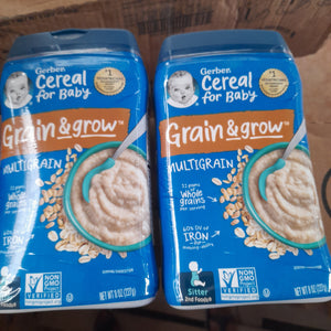 Gerber Multigrain Whole Grains Cereal (Grain & Grow) 227g 6m+ - Kyemen Baby Online