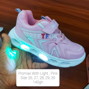 Baby Girl Sneakers Shoe With Light (Promax with purple ) - Kyemen Baby Online