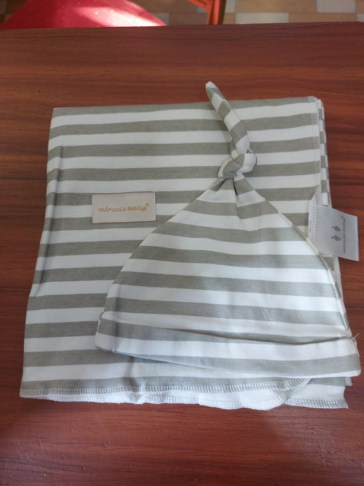 Baby Swaddle and Hat Set (Miracle Baby) - Kyemen Baby Online