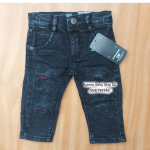 Boys Off Black Ripped Jeans Trousers (GAP) - Kyemen Baby Online