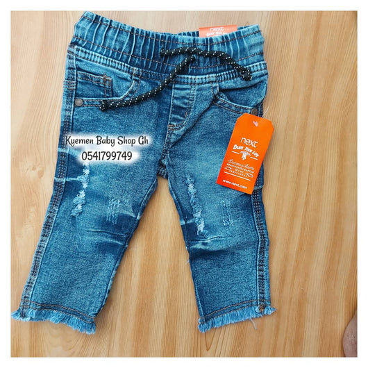 Unisex Jeans Trousers  with Rope (Next) - Kyemen Baby Online