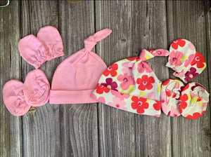 Set of Hat (With Mittens & Booties) 2sets Colorland - Kyemen Baby Online