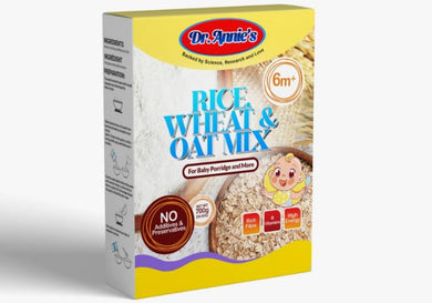 Dr. Annie Cereal (Rice, Wheat & Oats Mix, 6m+) Paper Box,700g - Kyemen Baby Online