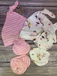 Set of Hat (With Mittens & Booties) 2 sets Colorland - Kyemen Baby Online