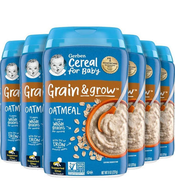 Gerber Oatmeal Whole Grains Cereal (Grain & Grow) 454g,4m+ - Kyemen Baby Online