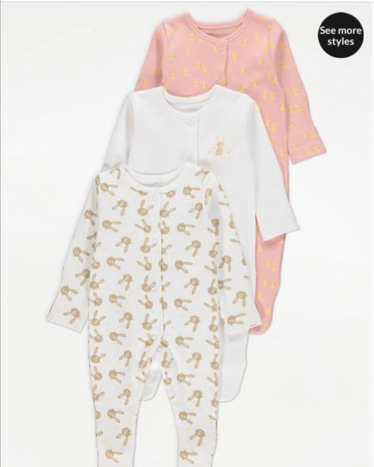 George baby girl discount sleepsuits