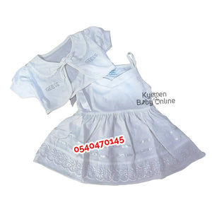 Baby Girl White Dress(Pettycoat, Nezumi SNI) - Kyemen Baby Online