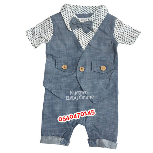 Baby Boy  Jeans Romper Shirt (Max - Shapes) - Kyemen Baby Online