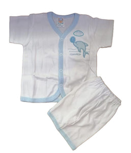 Baby Boy Dress / Welcome Dress With Shorts (fishy fresh) - Kyemen Baby Online