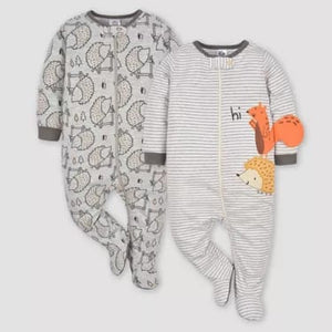 Baby Sleep Suit / Sleep Wear / Overall (Gerber Zipper Girl) 2pcs - Kyemen Baby Online