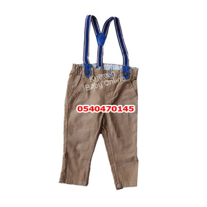 Boys Khaki Trousers (H&M, Blue black suspenders) - Kyemen Baby Online