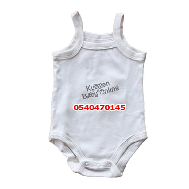 Baby body suit, Carters Girls vest White Set Sleeveless (5pcs) - Kyemen Baby Online