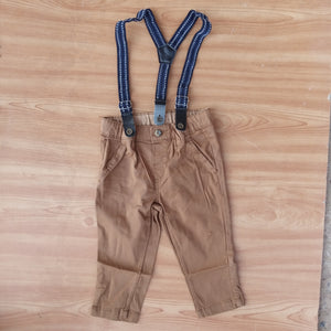 Boys Khaki Trousers (H&M, Blue black suspenders) - Kyemen Baby Online