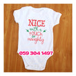 Load image into Gallery viewer, Baby Bodysuit (Nice With A Touch OF Naughty) - Kyemen Baby Online
