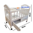 Load image into Gallery viewer, Baby Cot (Wooden Cot With Drawer  All White) 5293 Baby Bed / Baby Crib - Kyemen Baby Online
