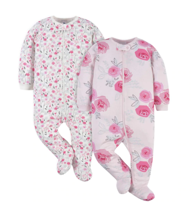Baby Sleep Suit Sleepwear Overall Gerber Zipper 2pcs