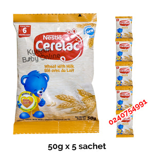 Cerelac Wheat With Milk (Sachet, 50g) 6m+ - Kyemen Baby Online
