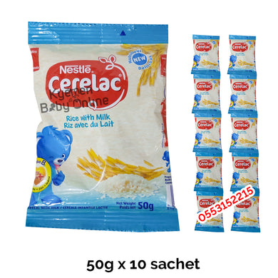 Cerelac Rice With Milk (Sachet, 50g) 6m+ - Kyemen Baby Online