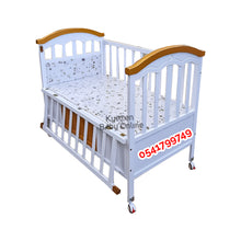 Load image into Gallery viewer, 2 In 1 Baby Wooden Cot With Drawer (699) Baby Bed/Baby Crib - Kyemen Baby Online
