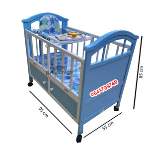 Baby Cot (Wooden Cot With Drawer) 5293 Baby Bed / Baby Crib - Kyemen Baby Online