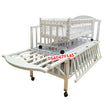 Load image into Gallery viewer, 2 In 1 Baby Wooden Cot All White (Lucky Baby 602) Baby Bed/Baby Crib - Kyemen Baby Online
