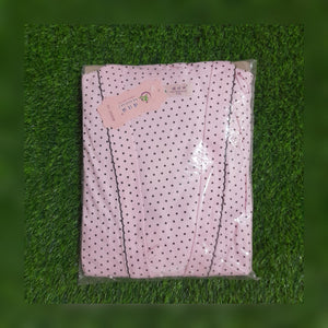 Breastfeeding Night Gown With Coat (Polka Dot) Pink - Kyemen Baby Online