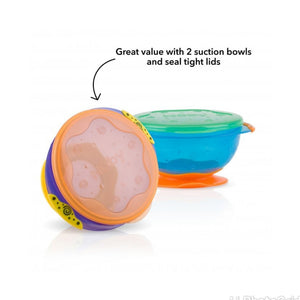 Baby Stackable Suction Bowls (Nuby Muncheez) 2pcs - Kyemen Baby Online