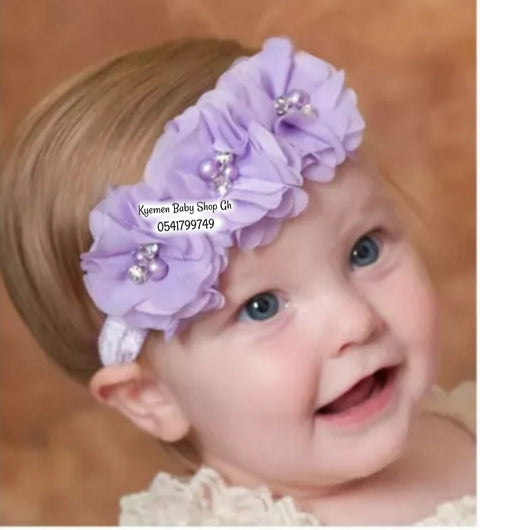 Baby Girl Headband (Beaded) 4pcs - Kyemen Baby Online