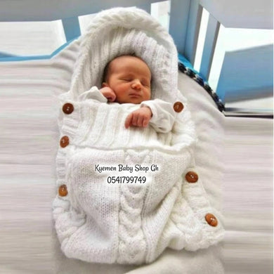 Baby Weaved Blanket Shawl Hooded Crocheted - Kyemen Baby Online
