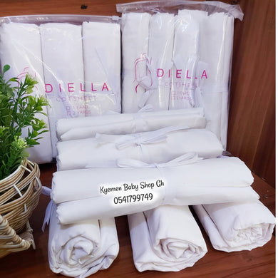 Baby White Cot Sheet/ Receiving Cloth/ Blanket / Backing Cloth - Kyemen Baby Online