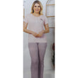 Load image into Gallery viewer, Breastfeeding Night Gown Peach Top and ChequedTrousers (al peri) - Kyemen Baby Online
