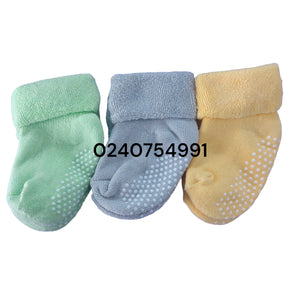 Baby Socks (3 Pairs)  0-12m Thick - Kyemen Baby Online