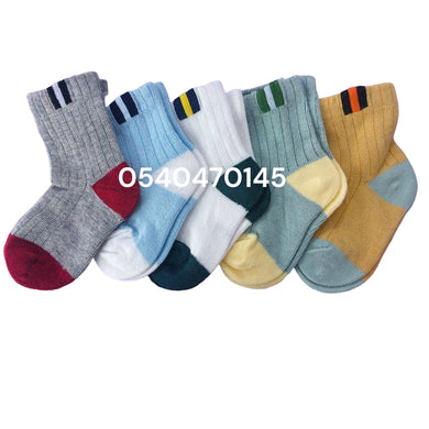 Baby Socks (5 Pairs) 0-12m - Kyemen Baby Online