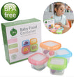Load image into Gallery viewer, Baby Food Storage Containers / Bowls/ Mom &amp; Pea Baby Blocks (4pcs) 120ml - Kyemen Baby Online
