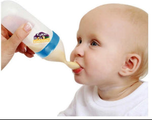 Baby Bottle With Silicon Spoon (Squeeze feeder, Dr. Annie) 120ml - Kyemen Baby Online