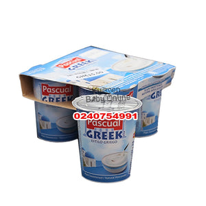 Pascual Greek Yoghurt Plain Sweetened (4pcs) 6m+ - Kyemen Baby Online