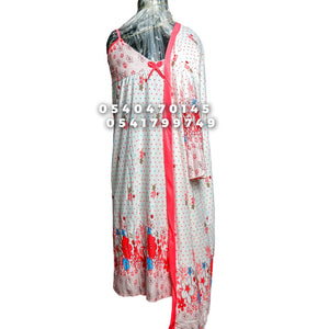 Breastfeeding Night Gown With Coat (Suinier, Pink one size) - Kyemen Baby Online