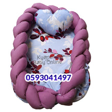Load image into Gallery viewer, Baby Bed (Baby Lounger / Portable Infant Co Sleeper Bassinet With Spiral Bumper / Baby Nest) - Kyemen Baby Online
