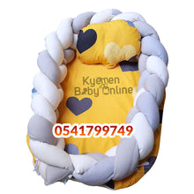 Load image into Gallery viewer, Baby Bed (Baby Lounger / Portable Infant Co Sleeper Bassinet With Spiral Bumper / Baby Nest) - Kyemen Baby Online
