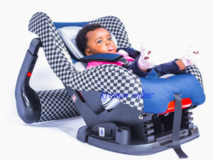 Car Seat (HB901) Checkered Blue - Kyemen Baby Online