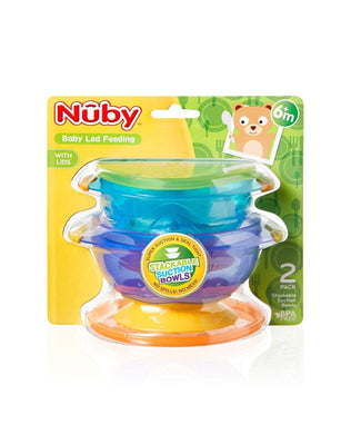 Baby Stackable Suction Bowls (Nuby Muncheez) 2pcs - Kyemen Baby Online