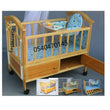 Load image into Gallery viewer, Baby Cot (Brown Wooden with Drawer) 5293 Baby Bed/Baby Crib - Kyemen Baby Online
