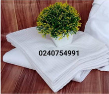 Load image into Gallery viewer, ~Baby White Cot Sheet/ Receiving Cloth/ Blanket / Backing Cloth - Kyemen Baby Online
