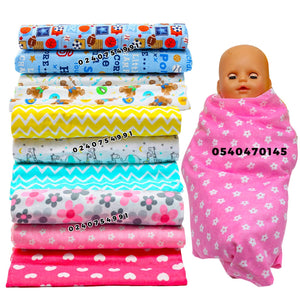 Cot Sheet / Receiving Blanket (Female Set 3 Pcs) - Kyemen Baby Online